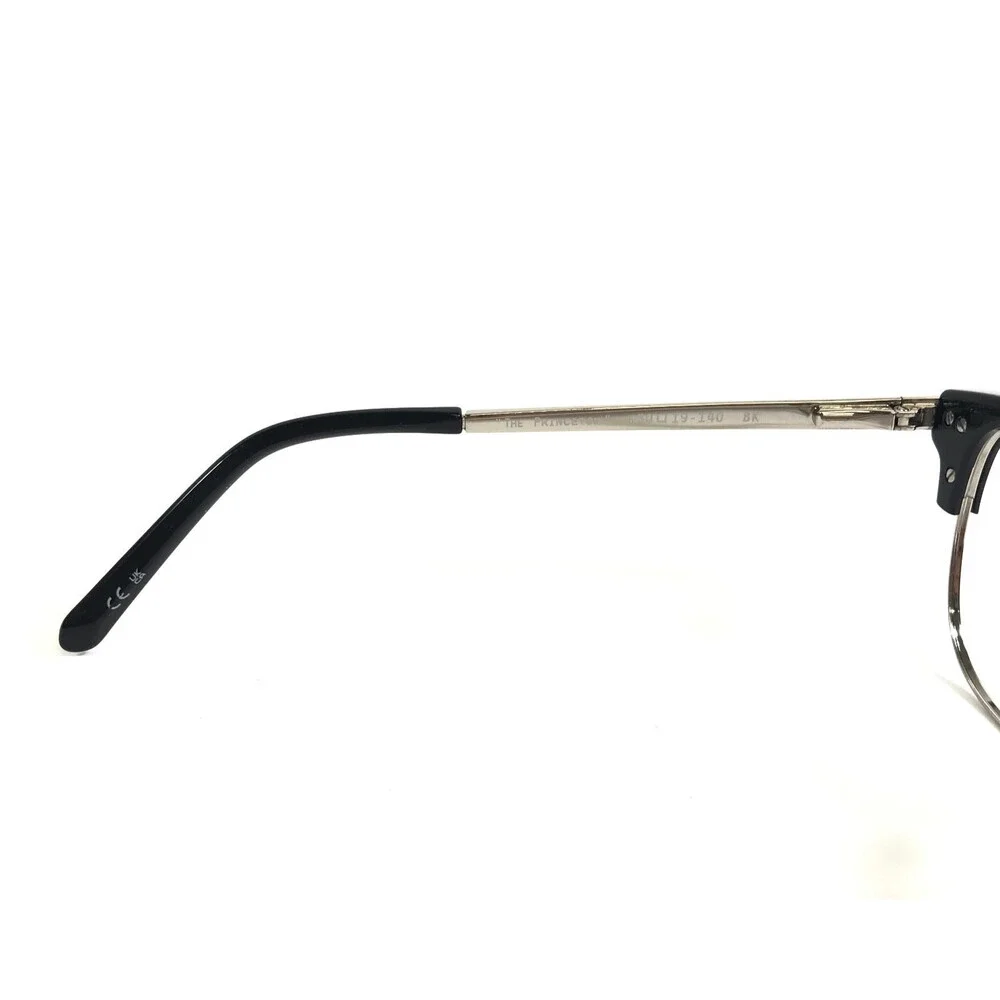 Penguin Eyeglasses Frames THE PRINCETON BK Black Silver Round Full Rim 50-19-140